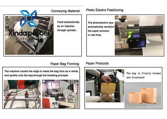Kfc V Bottom Food Paper Bag Making Machine Fully Automatic With Printing