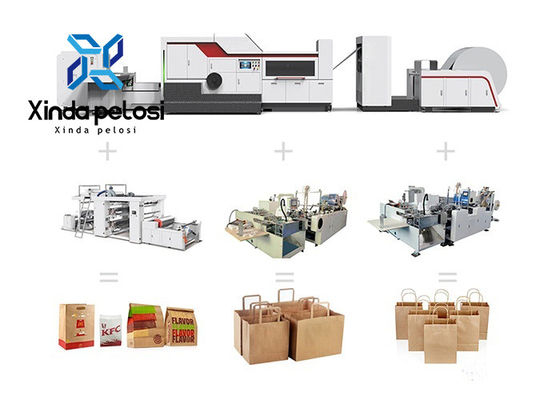 Automatic V Bottom Paper Bag Manufacturing Machine 400Pcs/Min