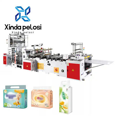 Bottom Sealing Diaper Punch Handle Plastic Carry Bag Making Machine  High Speed