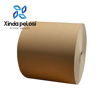 CE  Wood Pulp Giant Brown Kraft Paper Roll For Paper Bag Arbitrary Cut Packaging