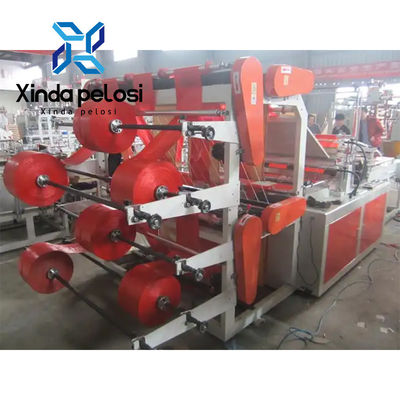 Automatic Carry Bag Making Machine 220V Plastic Bag Cutting Machine With Auto Belt Conveyor