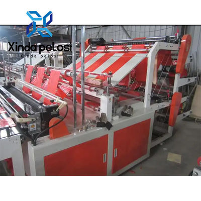 Automatic Carry Bag Making Machine 220V Plastic Bag Cutting Machine With Auto Belt Conveyor