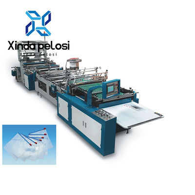 Horizontal Type PE Zipper Bag Making Machine With Auto Zipper Attaching System